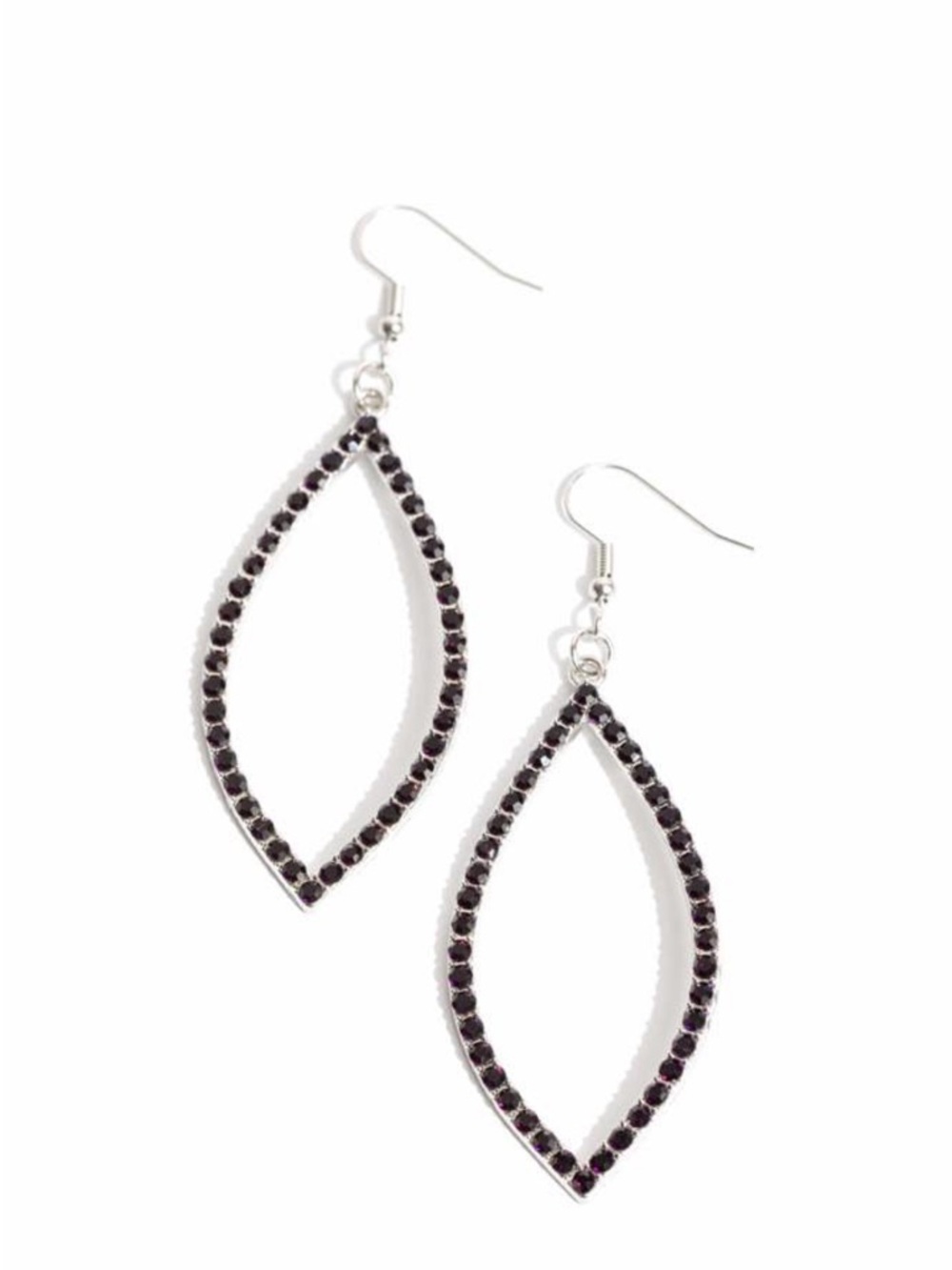 E-85 Silver purple Marquise Drop Earrings - Elegant Women's Jewelry